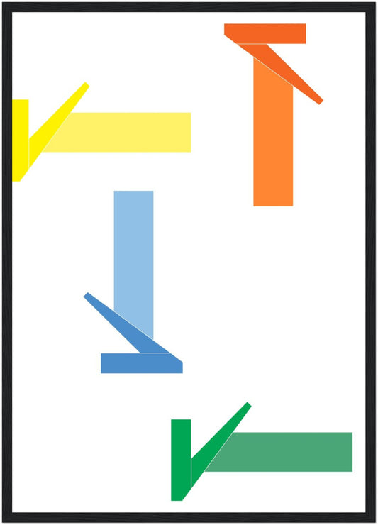 Theorie der Formen, contemporary abstract artwork of geometry and colour,  Front View