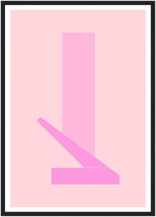 Theorie der Pink, contemporary abstract artwork of geometry and colour,  Front View